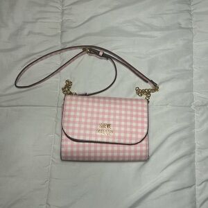 Steve Madden Pink Gingham Crossbody Bag